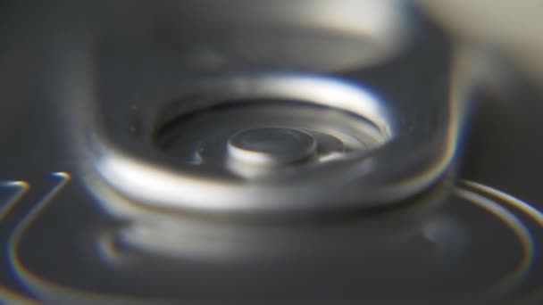Top view of can of soda or beer — Stock Video