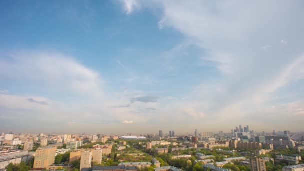 Timelapse quartier résidentiel urbain de la ville de Moscou. Panorama des bâtiments urbains — Video