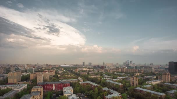 Панорамный вид на здание с крыши центра Москвы — стоковое видео