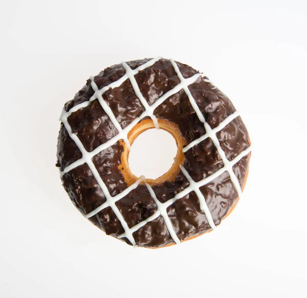 Donut Oder Schokolade Donut Auf Einem Hintergrund — Stockfoto