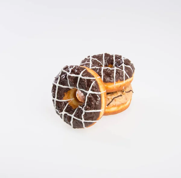 Donut Oder Verschiedene Donuts Auf Einem Hintergrund — Stockfoto