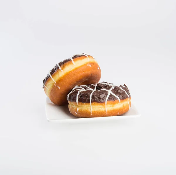 Donut Lub Smaczne Pączki Tle — Zdjęcie stockowe