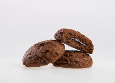 kurabiye ya da çerezleri üzerinde arka plan doldurarak çikolata ile