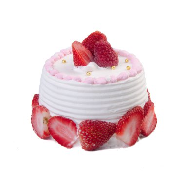 pasta, dondurma pasta beyaz zemin üzerine