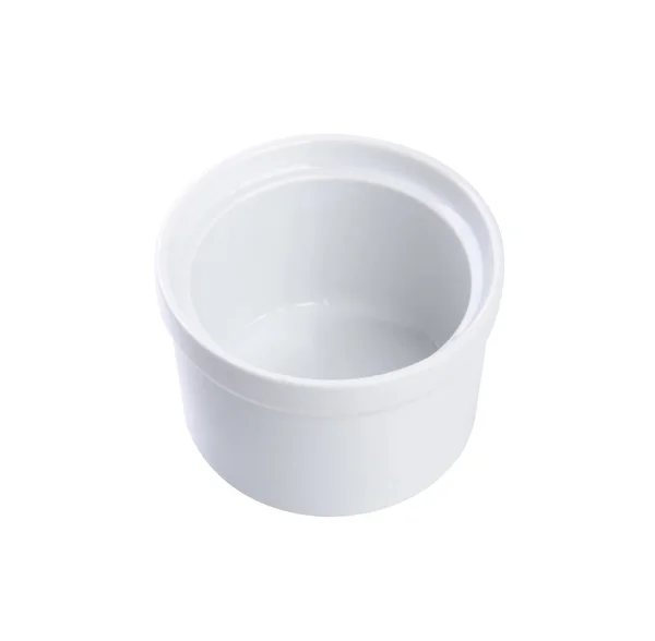 Tigela Tigela Cerâmica Fundo Branco — Fotografia de Stock