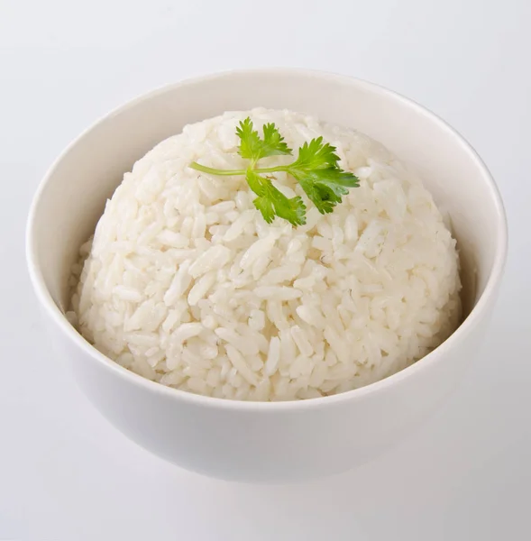 Beyaz Arkaplanda Pirinç Izole — Stok fotoğraf