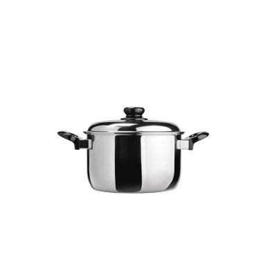 Paslanmaz Çelik üzerine beyaz izole pot pişirme