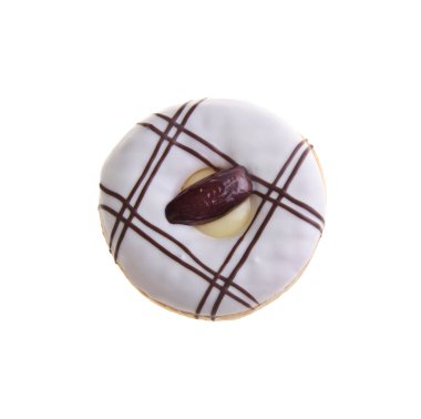 Çörek beyaz arkaplanda izole edildi