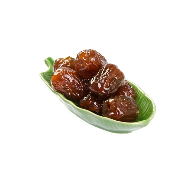 Dried Preserved Sweet Syrup Monkey Apple Chinese Date Background — Stock Photo, Image