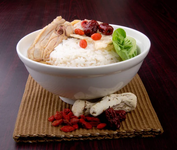 Chicken Rice Background Asia Food — Stock Photo, Image