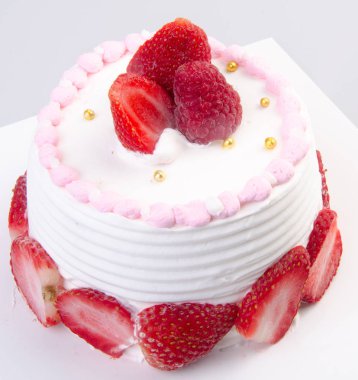 kek veya bir arka plan üzerinde dondurma doğum günü pastası