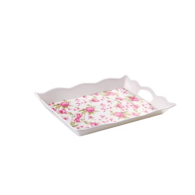 tepsi, üzerinde beyaz izole boş plastik tepsi