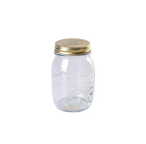 Kavanoz Beyaz Zemin Üzerine Gıda Jar — Stok fotoğraf