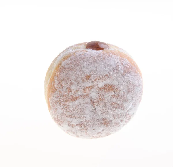 Ντόνατ Γλυκά Ντόνατ Ζάχαρη Που Απομονώνονται Λευκό Φόντο — Φωτογραφία Αρχείου