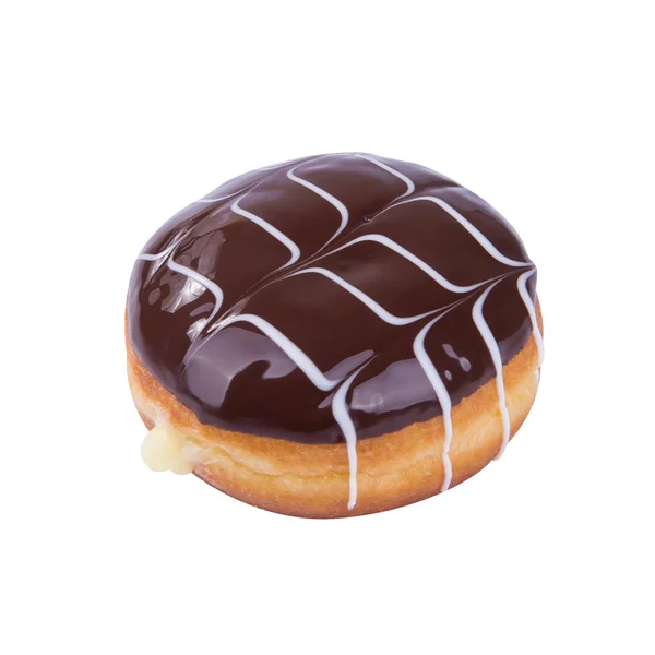 Donut lub pączek na białym tle. — Zdjęcie stockowe