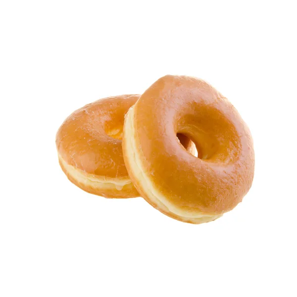 Donut of donut met concept op een achtergrond. — Stockfoto