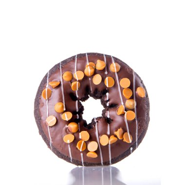 çörek veya bir arka plan üzerinde konsepti ile çörek.