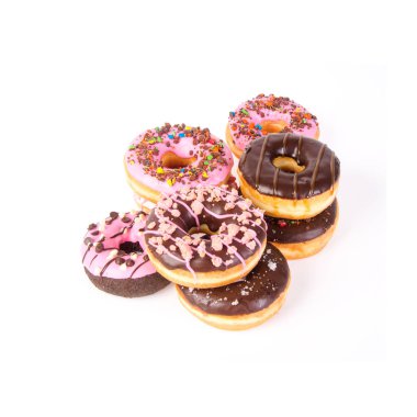 çörek veya bir arka plan üzerinde konsepti ile çörek.