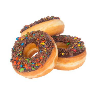 çörek veya bir arka plan üzerinde konsepti ile çörek.