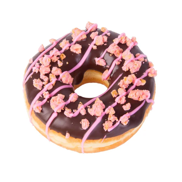 Donut of donut met concept op een achtergrond. — Stockfoto