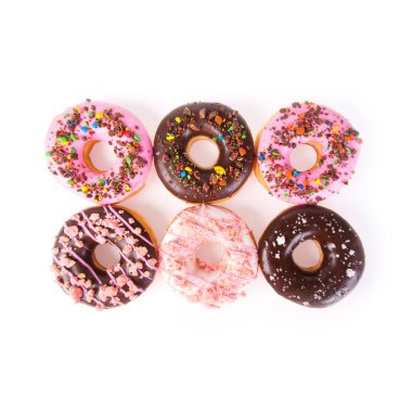 çörek veya bir arka plan üzerinde konsepti ile çörek.