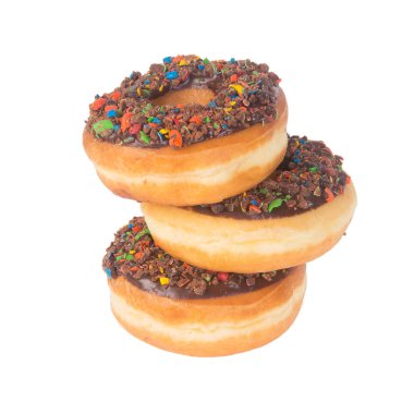 çörek veya bir arka plan üzerinde konsepti ile çörek.