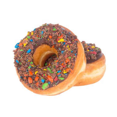 çörek veya bir arka plan üzerinde konsepti ile çörek.