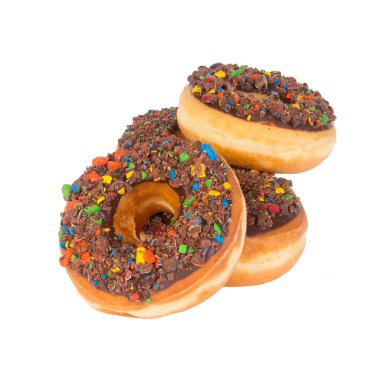 çörek veya bir arka plan üzerinde konsepti ile çörek.