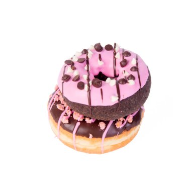 çörek veya bir arka plan üzerinde konsepti ile çörek.