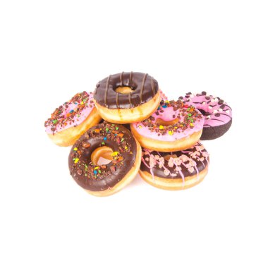 çörek veya bir arka plan üzerinde konsepti ile çörek.