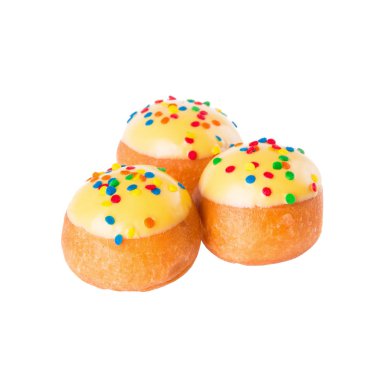 çörek veya bir arka plan üzerinde konsepti ile çörek.