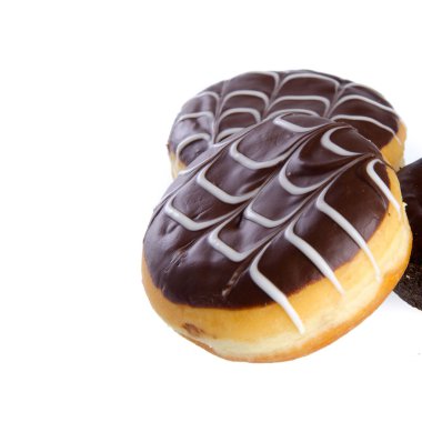 çörek veya bir arka plan üzerinde konsepti ile çörek.