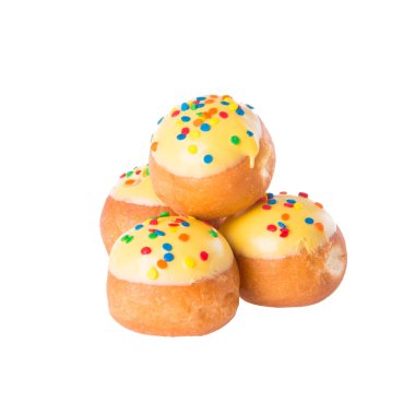 çörek veya bir arka plan üzerinde konsepti ile çörek.