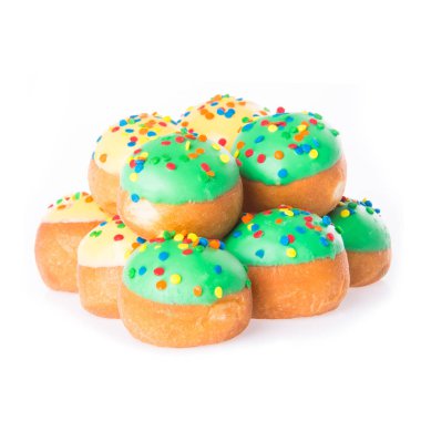 çörek veya bir arka plan üzerinde konsepti ile çörek.