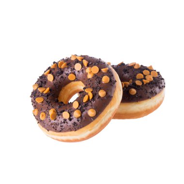 çörek veya bir arka plan üzerinde konsepti ile çörek.