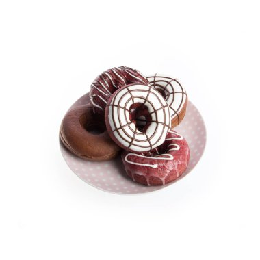 çörek veya bir arka plan üzerinde konsepti ile çörek.