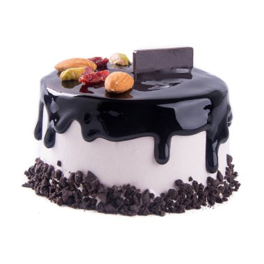 kek veya bir arka plan üzerinde dondurma doğum günü pastası.