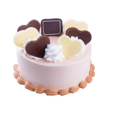 kek veya bir arka plan üzerinde dondurma doğum günü pastası.