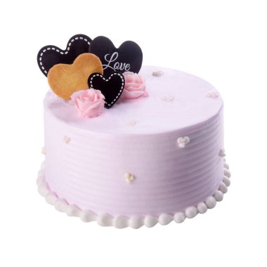 kek veya bir arka plan üzerinde dondurma doğum günü pastası.