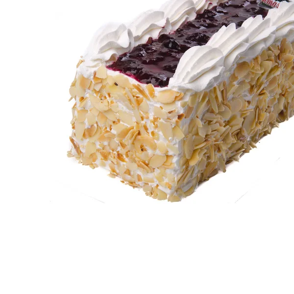 Gâteau ou gâteau d'anniversaire crème glacée sur un fond . — Photo