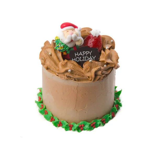 Cake of christmas cake op een achtergrond. — Stockfoto