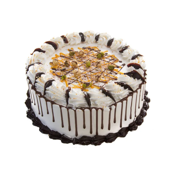 Torta o torta di compleanno di gelato su uno sfondo . — Foto Stock