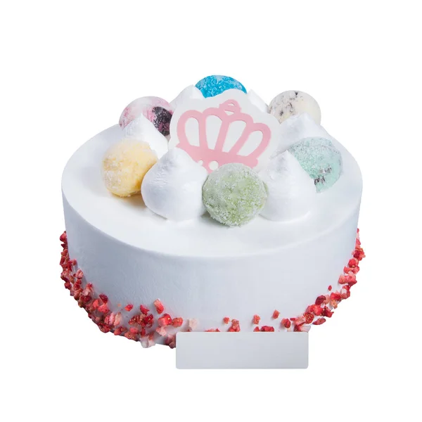 Ciasto lub tort urodzinowy lody na tle. — Zdjęcie stockowe