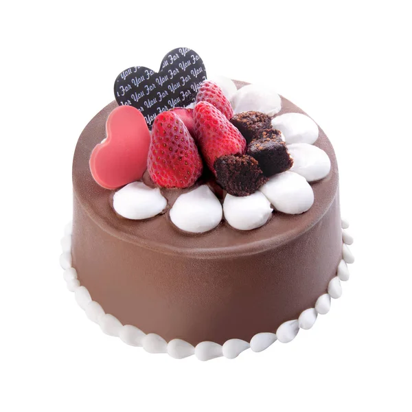 Gâteau ou gâteau d'anniversaire crème glacée sur un fond . — Photo