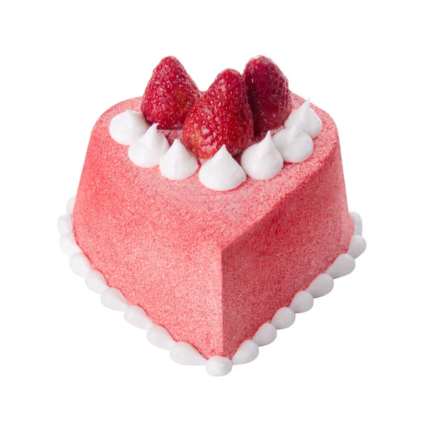 Pastel o pastel en forma de amor sobre un fondo . — Foto de Stock