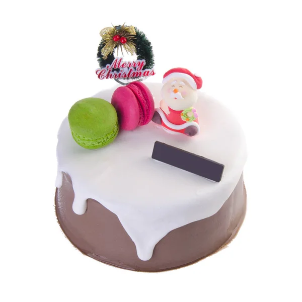 Cake of christmas cake op een achtergrond. — Stockfoto