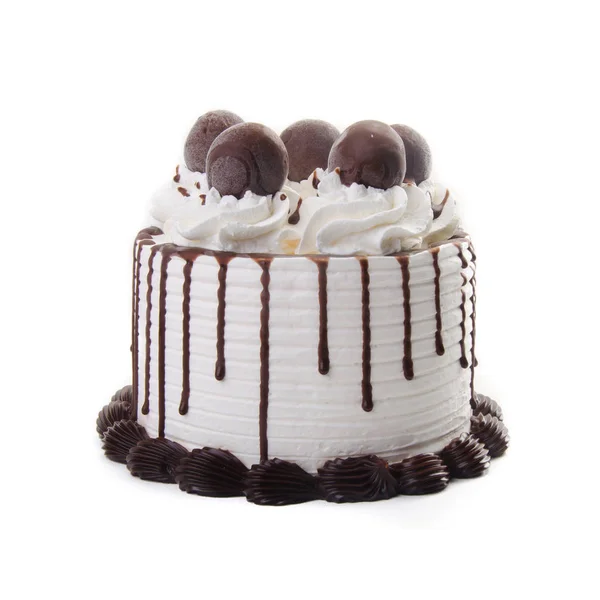 Pastel o pastel de cumpleaños de helado en un fondo . —  Fotos de Stock