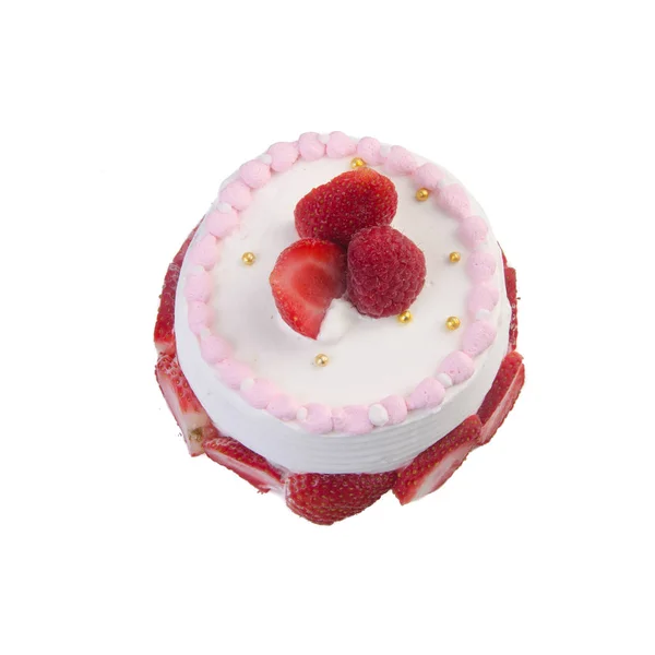 Κέικ ή παγωτό κρέμα τούρτα γενεθλίων σε φόντο. — Φωτογραφία Αρχείου