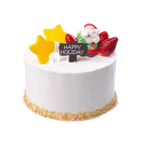 Cake of christmas cake op een achtergrond. — Stockfoto