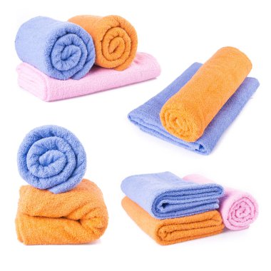 Yeni bir arka planda havlu veya banyo havlusu.
